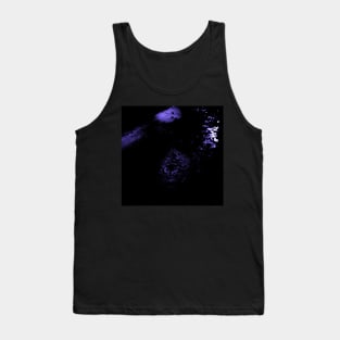 Digital collage and special processing. Dark, scary place in woods. Hole. Violet. Tank Top